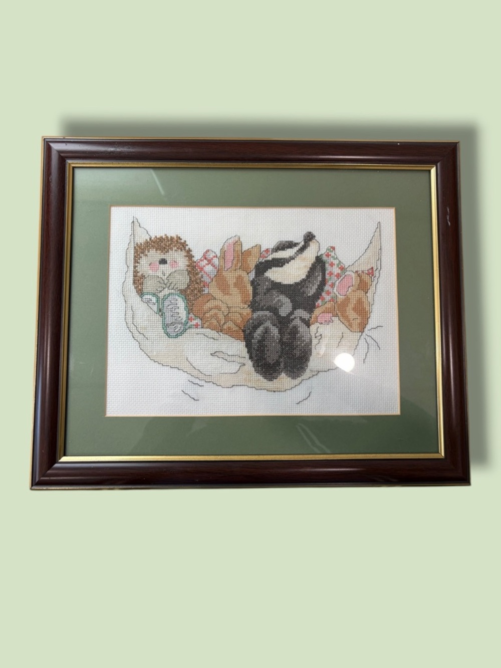 Framed Cross-Stitch Woodland Animals